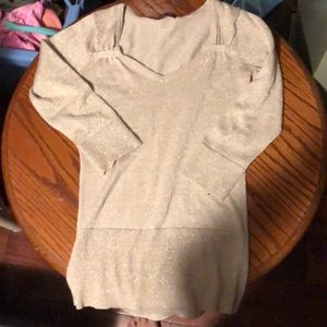 Tan sparkly dress shirt